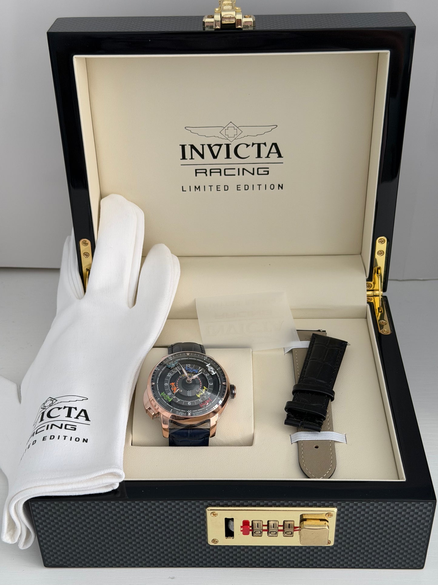 Invicta Racing Automatic Men's Watch - 46mm. Navy Blue with Interchangeable Strap